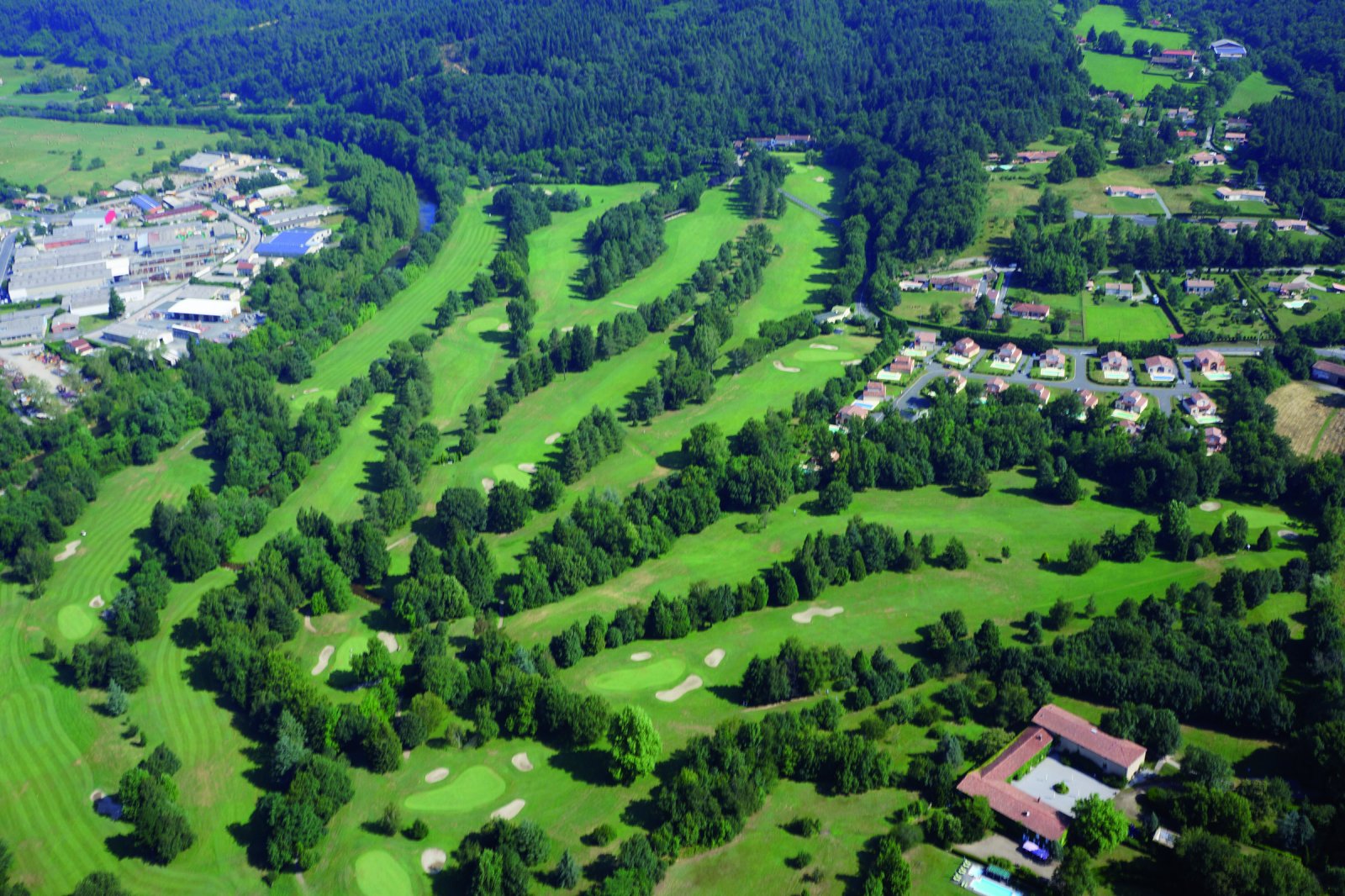 Golf Golf Club de la Barouge 1956 à la Barouge 1956 - Vue aérienne du parcours